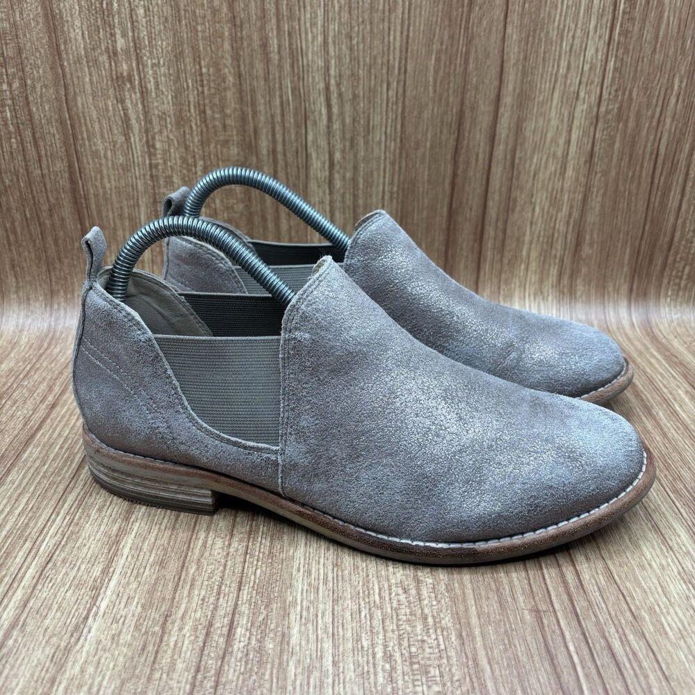 CLARKS EDENVALE PAGE Fashion Shoe Boots PEWTER SUEDE Women’s Size 9 M‎